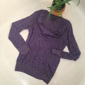 Dana Buchanan purple glitter long sleeved blouse